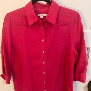 Chico's Fuchsia Linen Blouse